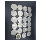 Twenty-Three Eisenhower Dollars: (10)1971, 1973,