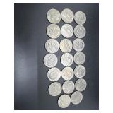 Twenty Eisenhower Silver Dollars: (11) 1972,