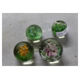 Paperweights:  2 floral
