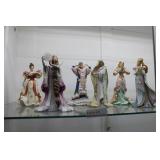 Six Lenox Princess figures