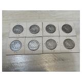 Eight Standing Liberty Half Dollars: 1941,