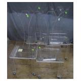 4x$ Mod Plexiglass dinning chairs on casters