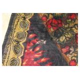 Vintage Chase automobile lap blanket, red, black