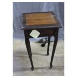 Vintage Oak lift top writing desk w/ black