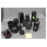 Eight lenses - Pentax, Quantary, Konica, Sigma,