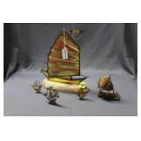 Metal sailboat art (5 pieces)