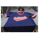 Baseball ephemera - Angels hat, & Battermyer