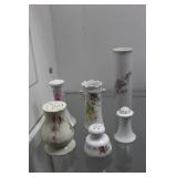 Six HP porcelain hat pin holders