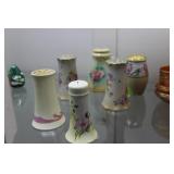 Six HP porcelain hat pin holders