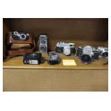 Five Cameras & accessories - Konica C35, Exakrta