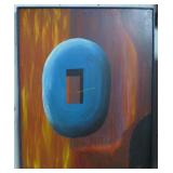 Oil on boardBlue oval, 30 in x 24 in