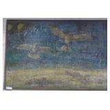 Sea gulls at beach  Textured scene." Harrison