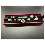 10k White And Gold Lot - Six Rings: Sizes 9.5,