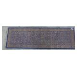 Runner Wool hand woven Rug 7 ft x 2 ft.Bound