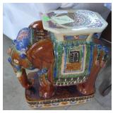 Multi colored side table elephant 23 in hi.