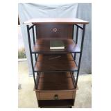 4 Shelf Stereo Component Rack. 48 In Hi,metal