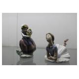 Two Lladro figures - girl with flowers, ballerina