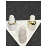 One Italy 14K Gold Ring Size 8 & One Turkey 14K