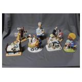 Seven Norman Rockwell figures