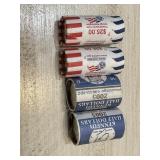 Two $25 Rolls of Presidential $1 George