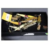 Wooden antique fishing lures