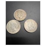 Three Peace Dollars: 1922, (2)1923