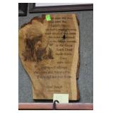 Chief Joseph Nez Perce wood carved sign