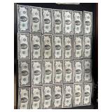 Fifty US $2 Federal Reserve Notes