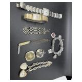 Bulova watch, Quartz watch, mini pocket knife