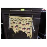 Buffalo leather tribal hanger