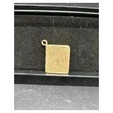 10K Locket Pendant with two pictures. Engraved on