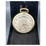 14K gold Gruen Veri-thin pocket watch on the back