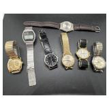 Seven Watches: Caravelle, Quartz, Waltham,