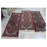 Persian style machine made runners set of 3