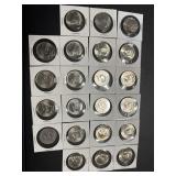 Twenty-Two US Kennedy Half Dollars: (3) 2002, (4)