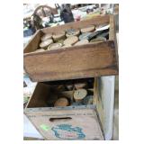 Canada Dry box, Edison rolls, & second wooden box