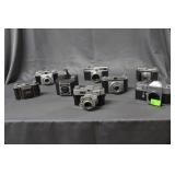 Eight cameras: Traveler 120, Kodak Retina, Kodak