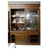 Contemporary Ethan Allen 2pc lighted china