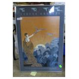 ERTE Circle Gallery, Lady w/ Falcons, glazed &