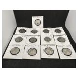 Thirteen Nebraska State Quarters with the Error