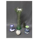 Carnival green vase