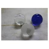Paperweights (2 etched, 1 clear)