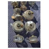 Glass oil lamp bases