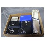 Sterling & cubic zirconia pendant and earring