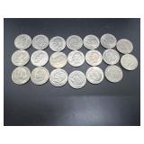 Twenty Eisenhower Silver Dollars: (11) 1972,