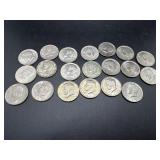 Twenty Kennedy Half Dollars: (5)1964, (2)1968,