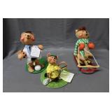 Annalee Dolls (3), Doctor, Golfer, Sleigh rider
