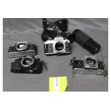 Nikon FG, Canon AE-1, Nikon FG, Nikon EM, & Macro