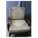 Oversized twin cushion arm chairCherry ladder