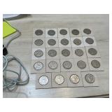 Twenty-Four Benjamin Franklin Half Dollars: